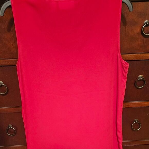 CHICO'S TRUE RED POLYESTER TANK - Picture 2 of 8